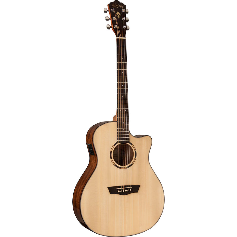 Washburn WLO10SCE-O Woodline Orchestra w/Cutaway/Pickup,Solid Sitka Spruce Top, Mahogany Back & Sides