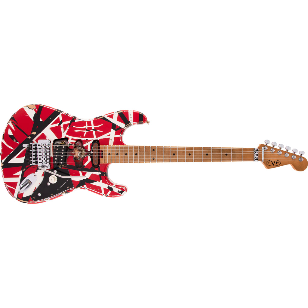 EVHStriped Series 5150 (Red with Black and White Stripes/Maple)-