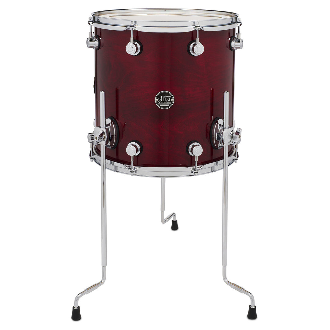 DW Performance Series Floor Tom 14x14 Gloss Lacquer - Cherry Stain