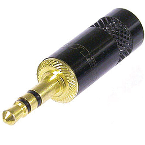 Neutrik NYS231BG - Black Stereo 3.5mm Mini-Plug with Gold Contacts