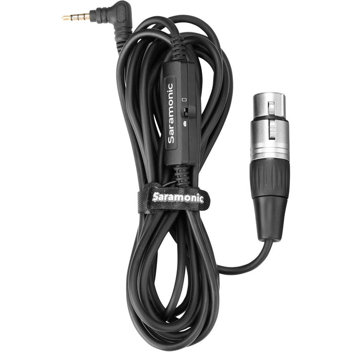 Saramonic SR-XLR35 XLR Female to 3.5mm TRRS Microphone Adapter Cable for DSLR Cameras and Smartphones - 10’