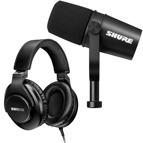 Shure SRH440A Studio Headphone + MV7X Podcast Microphone Bundle