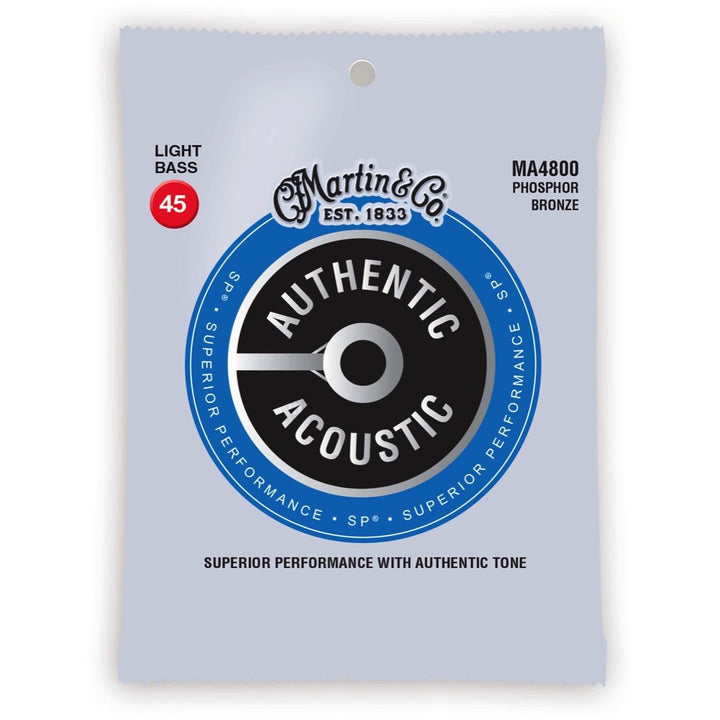 Martin MA4800 Authentic Acoustic SP Bass Guitar Strings - Light 45-100