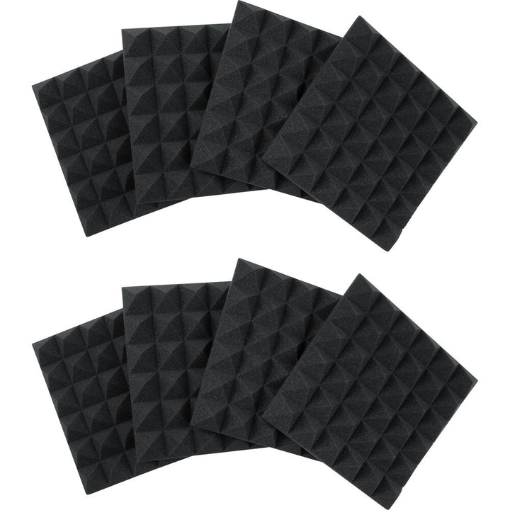 Gator Acoustic Pyramid Panel 12”x12” (8-Pack) - Charcoal