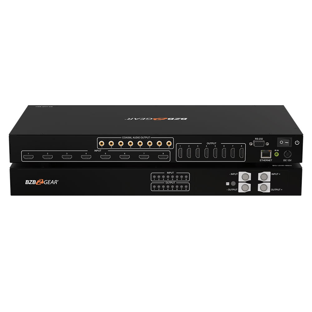 BZBGEAR - 8X8 4K UHD 18Gbps HDMI Matrix with Audio Extractor & ARC