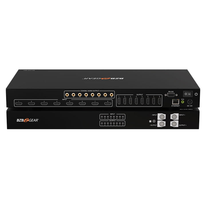BZBGEAR - 8X8 4K UHD 18Gbps HDMI Matrix with Audio Extractor & ARC