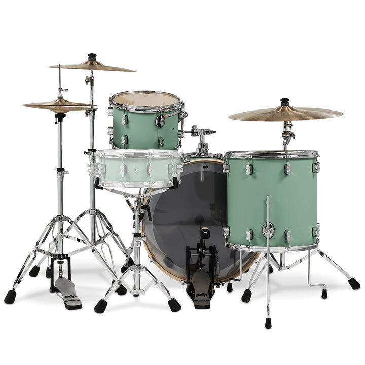 PDP Concept Maple Finish Ply CM Rock Kit Shell Pack w/ Chrome Hardware (14x24, 9x13, 16x16FT) - Satin Seafoam