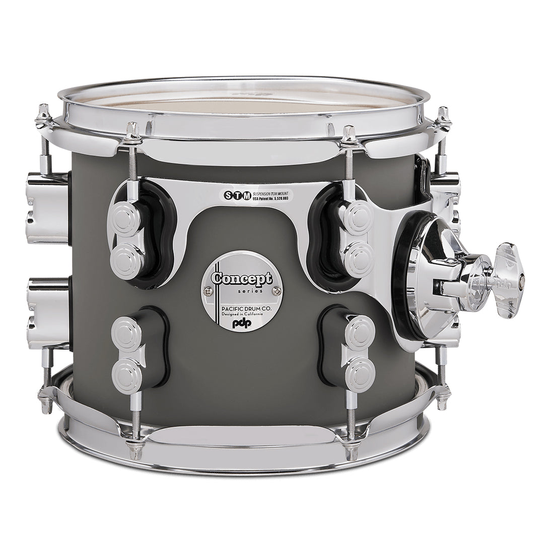 PDP Concept Maple Finish Ply 7x8 Suspended Tom w/ Chrome Hardware - Satin Pewter