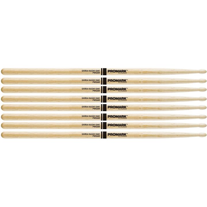 ProMark PW5AW-4P- Pro Mark Attack 5A Oak Wood Tip Drumsticks 4 Pack Bundle