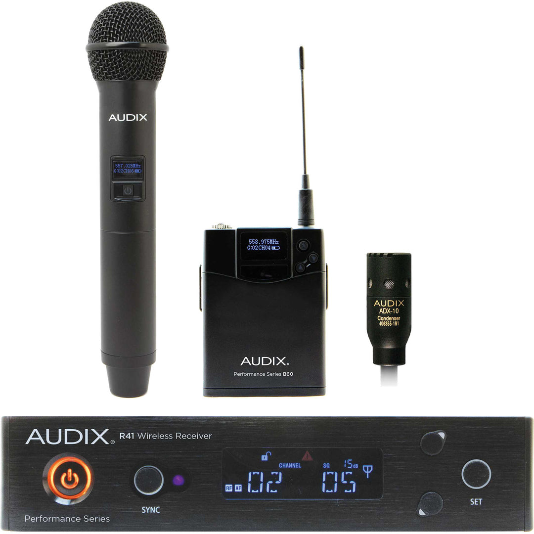 Audix AP41 OM2 L10 Single-Channel Combo Wireless System w/ Handheld and Lab (A: 522 MHz – 554 MHz)
