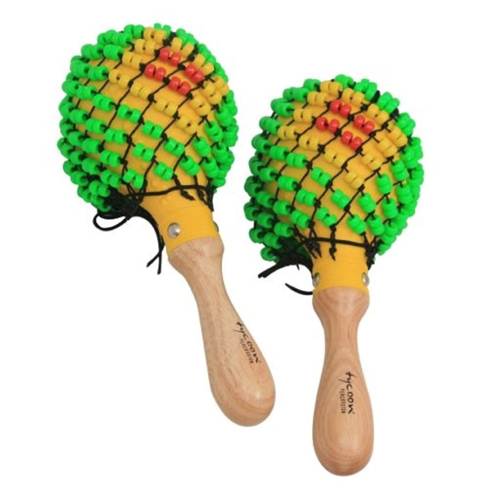 Tycoon TMPB-Y - Maracas Plastic Beaded Yellow