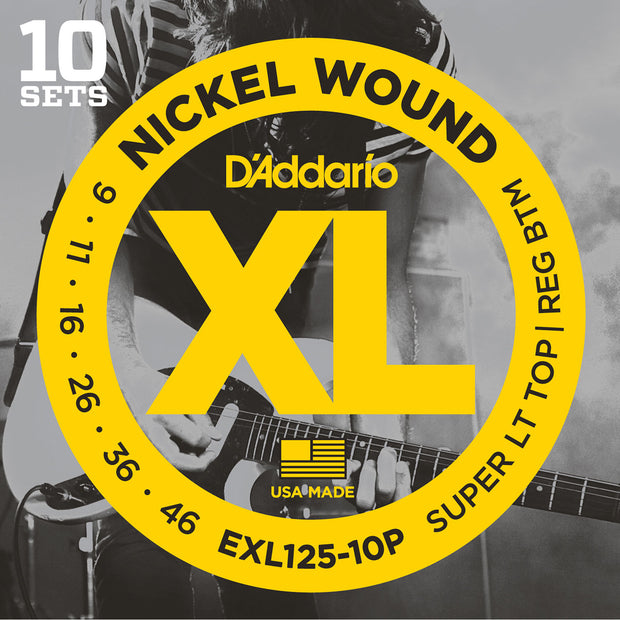 D'Addario EXL125-10P - PROPACK XL SUPLITE/REG