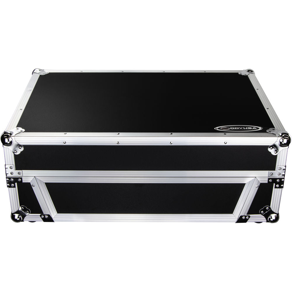 Odyssey FZGSPRIME4W2 Flight Zone Glide Style Case for Denon DJ Prime 4 w/ Laptop Platform and 2U Rack