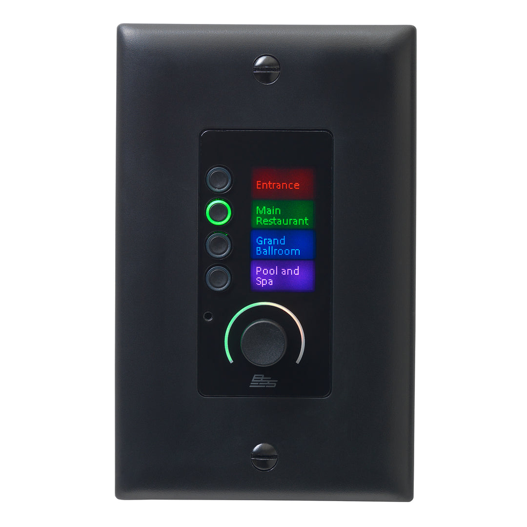 BSS EC-4BV US (BLK) Ethernet Controller with 4 Buttons and Volume (Black - US)