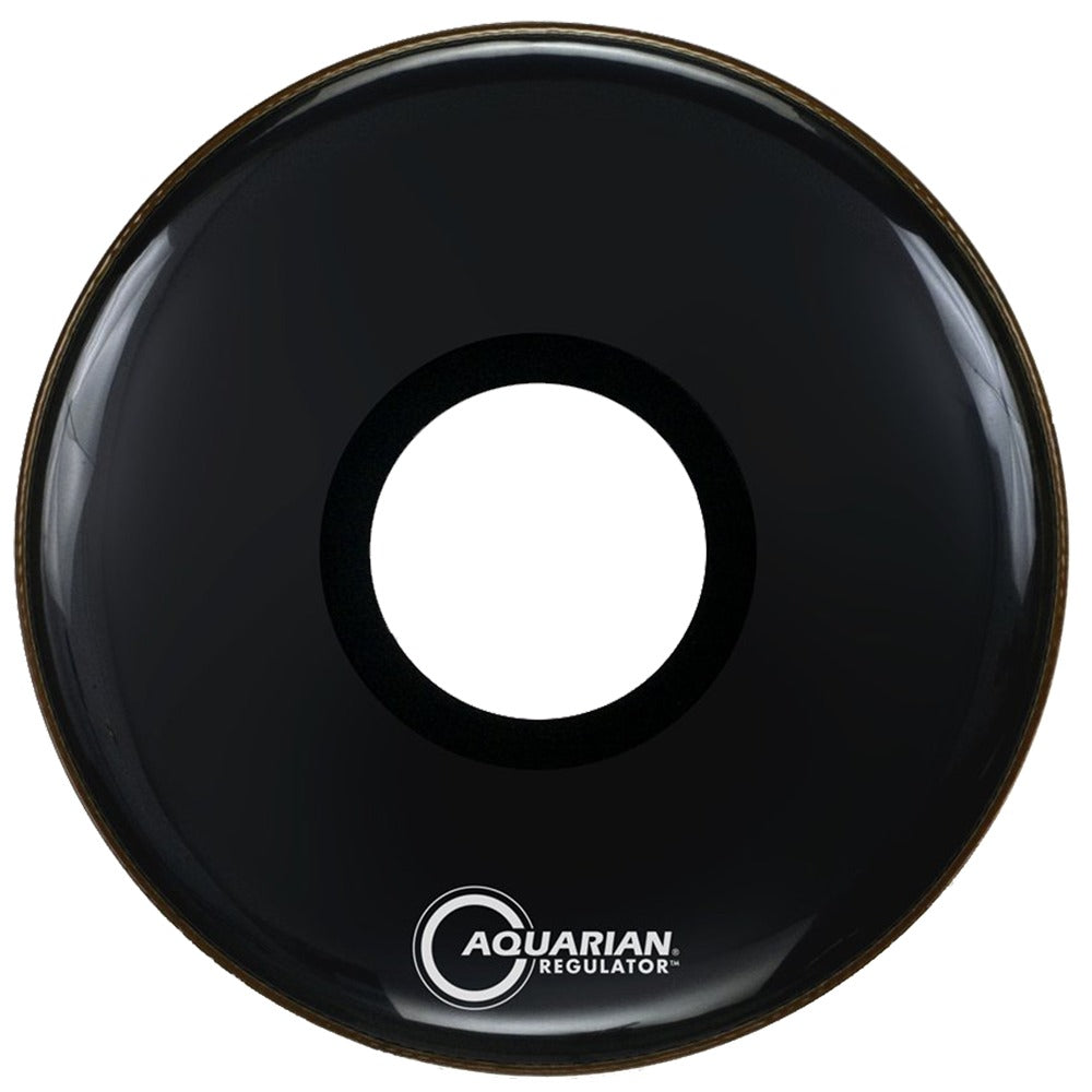 Aquarian RPT20BK - 20'' FRONT LG HOLE W/RING BLK  20''DRUMHEAD
