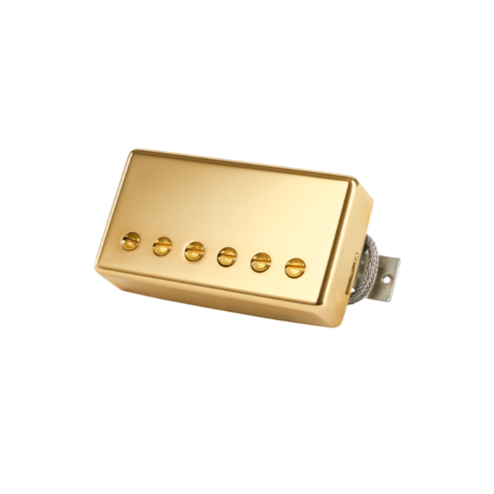 Gibson 57 Classic Plus Pickup (Double Black, Gold cover, 2-conductor, Potted, Alnico II, 8.1k ohms)