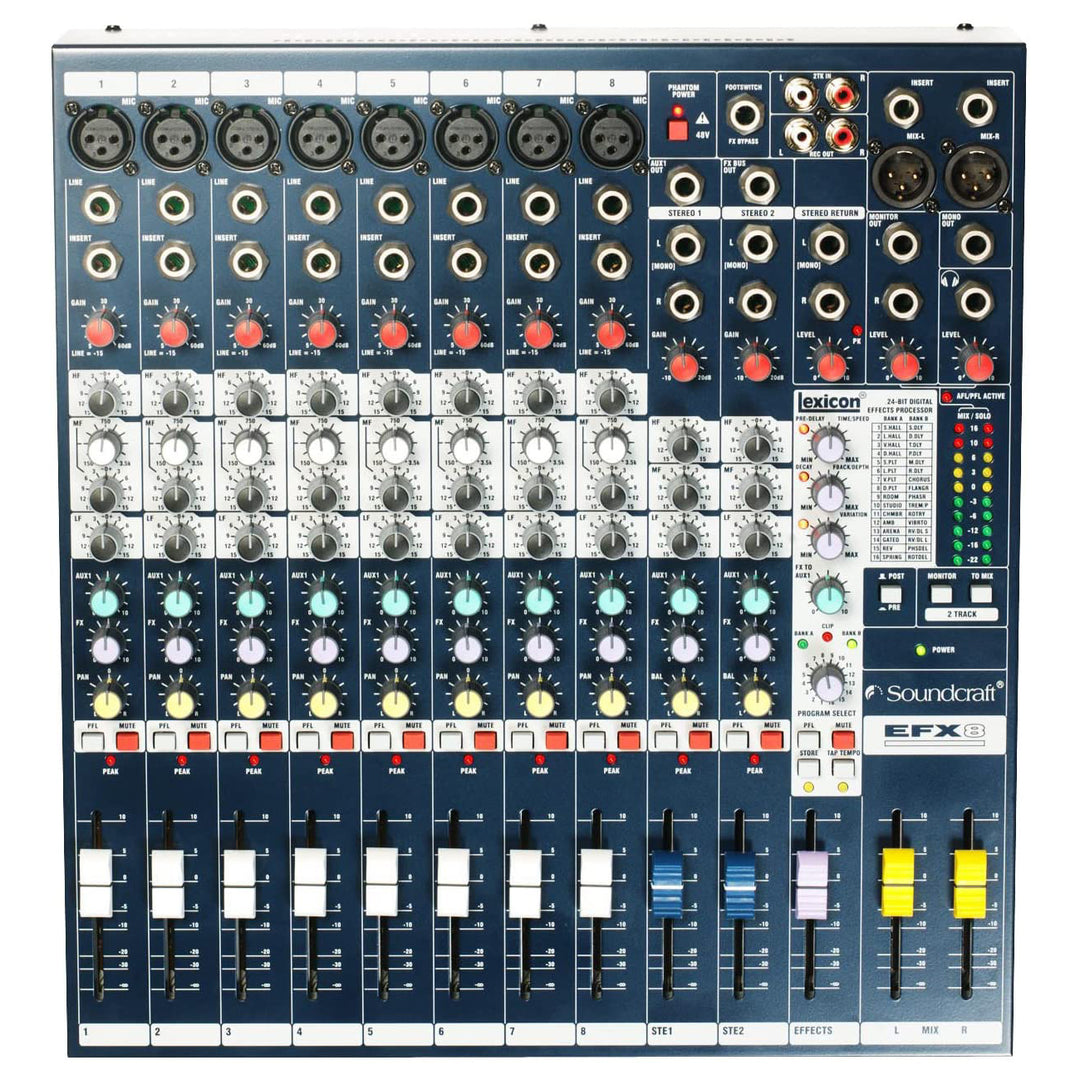 Soundcraft EFX-8 Live Sound 8-Channel Mixer w/ Effects (RENTAL)