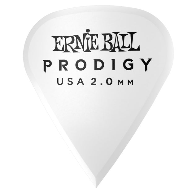 Ernie Ball Guitar Picks Prodigy (Bag of 6) White 2.0mm - Sharp