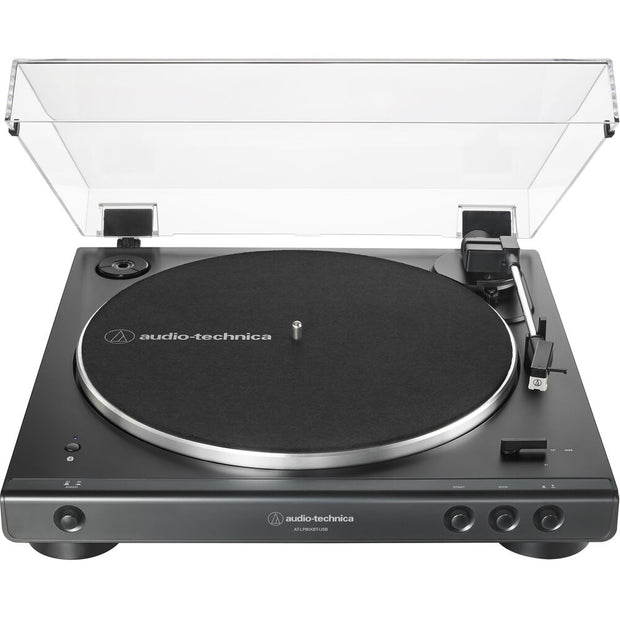 Audio-Technica AT-LP60XBT-USB-BK Fully Automatic Two-Speed Stereo Turntable with Bluetooth & USB - Black