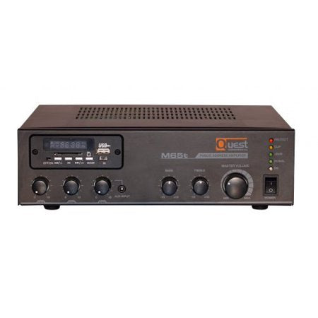 Quest 65BT Mixer Amplifier 4Ω, 8Ω or 25V/70V with Built-in Bluetooth, FM Tuner and Media Player