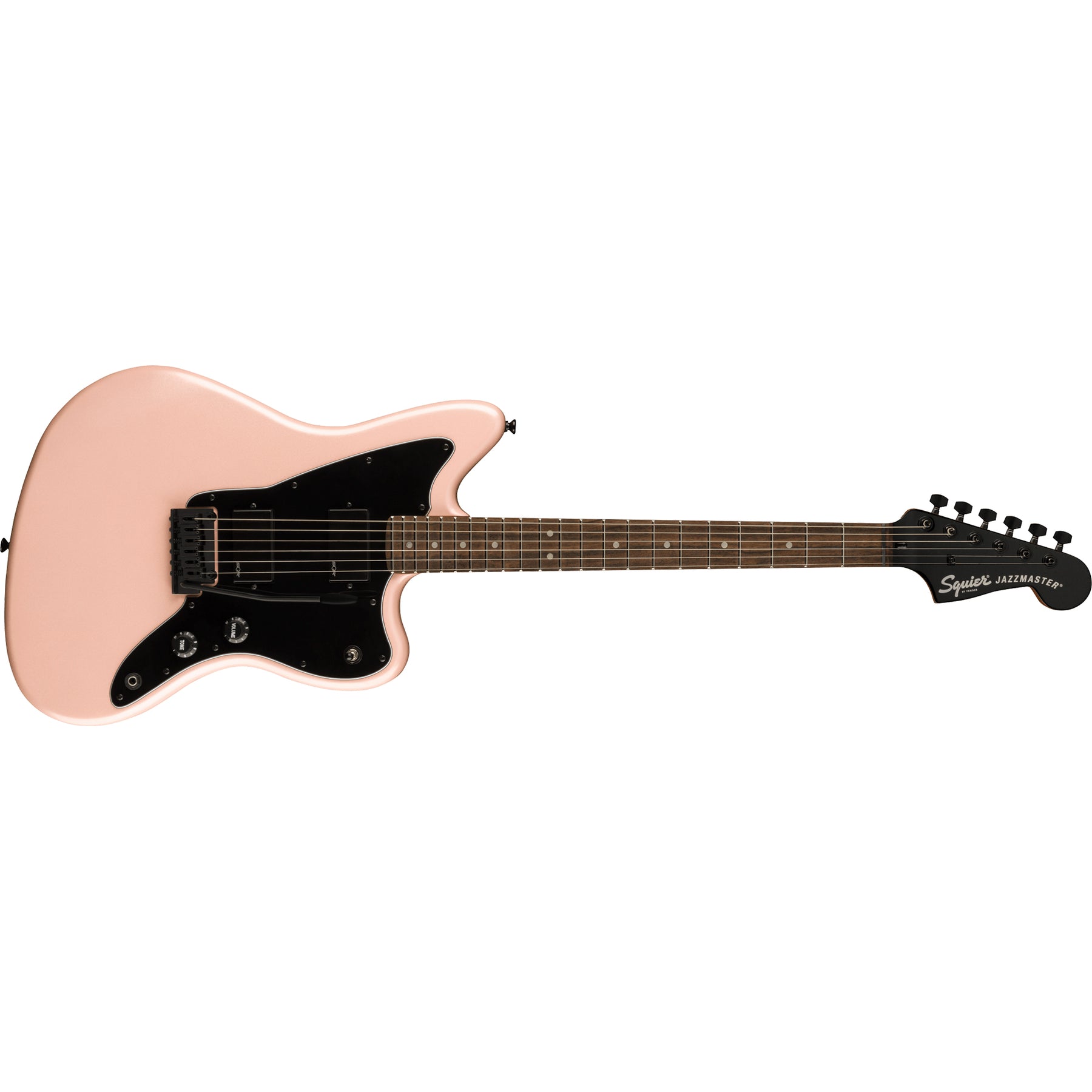 Squier Contemporary Active Jazzmaster HH Laurel Fingerboard Electric Guitar  - Shell Pink Pearl w/ Black Pickguard