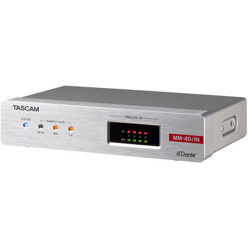 Tascam MM-4D/IN-X 4-Channel Mic/Line Input Dante Converter with Built-In DSP Mixer