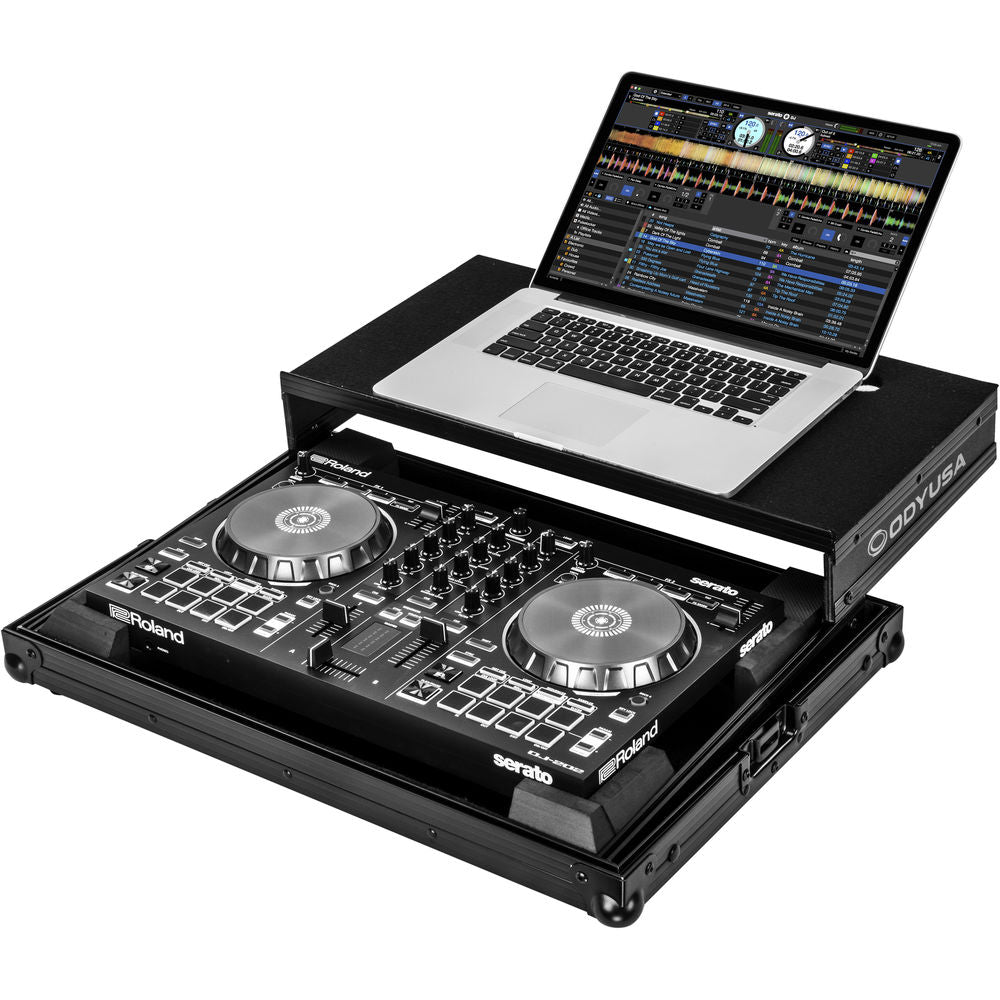 Odyssey FRGSDJ202BL Flight Zone Low-Profile Glide Style Case for Roland DJ-202 DJ Controller - Black