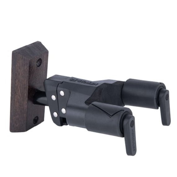 Hercules Stands GSP38WBW+ Auto Grip Universal Guitar Hanger Wall Mount - Brown Wood Base