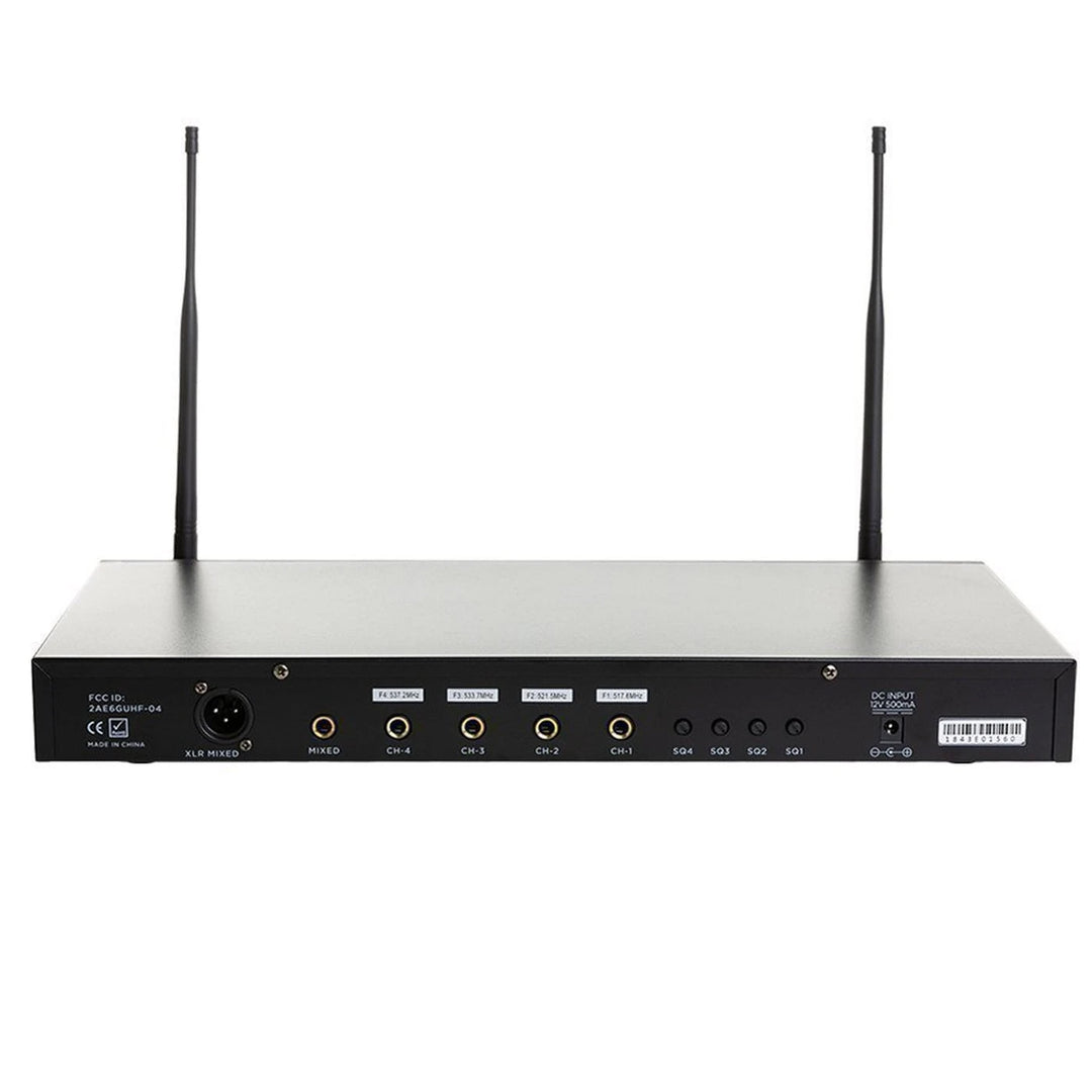 Gemini UHF-04HL Four-Channel UHF Wireless Microphone System - Lavalier / Headset