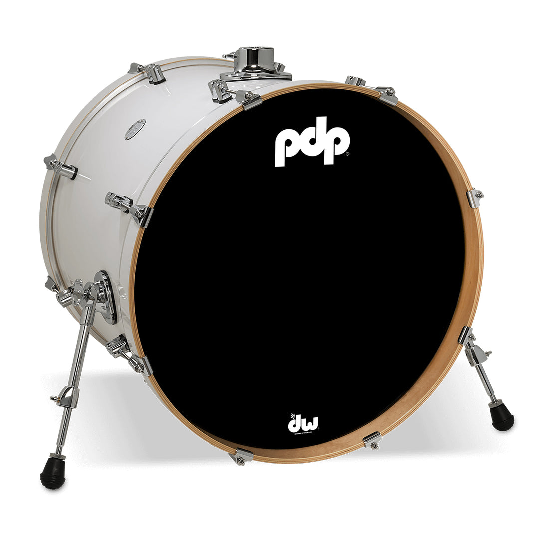 PDP Concept Maple Lacquer 18x22 Bass Drum w/ BDM Bracket (No Tom Holder) - Pearlescent White