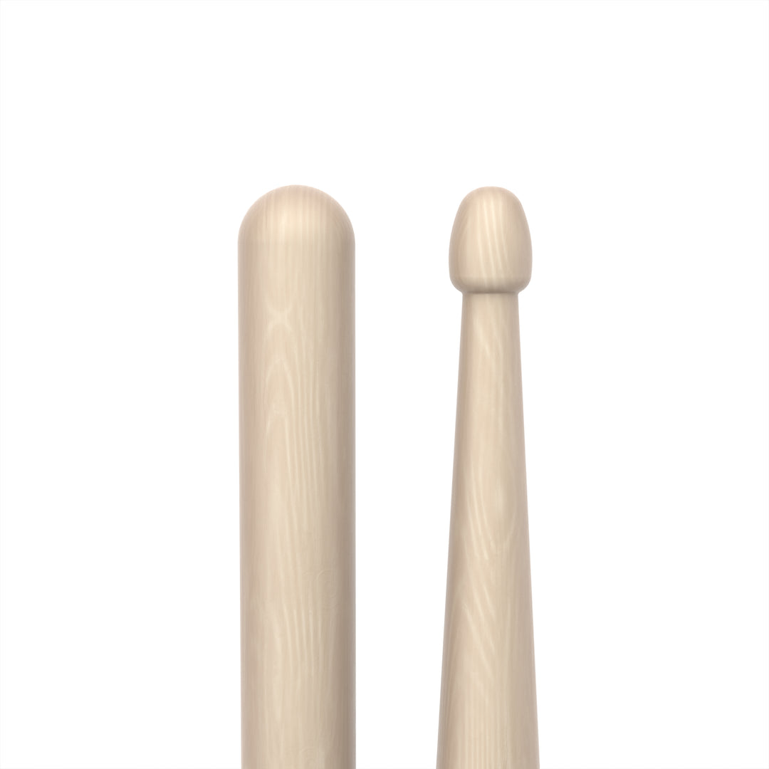 Promark RBHR625AW-Promark Rebound 2B Raw Hickory Drumsticks, Acorn Wood Tip