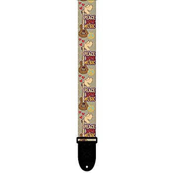 Perris LPCP-6795 2'' Polyester Praise Collection Peace Love Music Guitar Strap