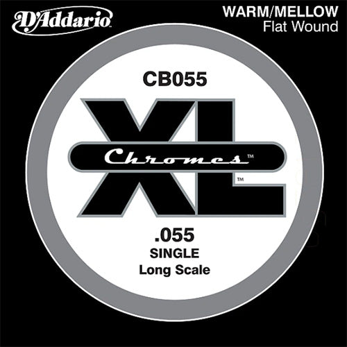 D'Addario CB055 - SINGLE  BASS CHROMES 055 LONG