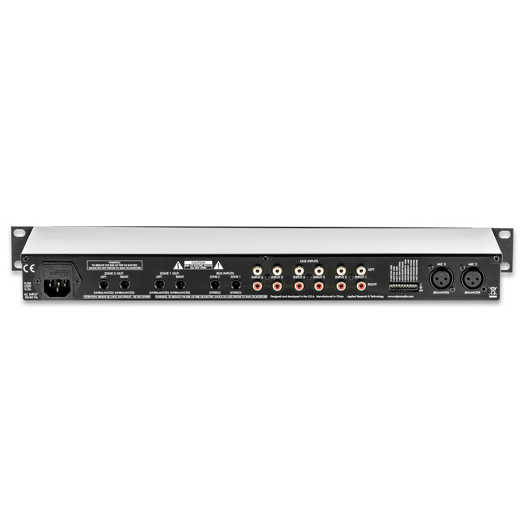 ART 6CH 2 ZONE STEREO MIXER