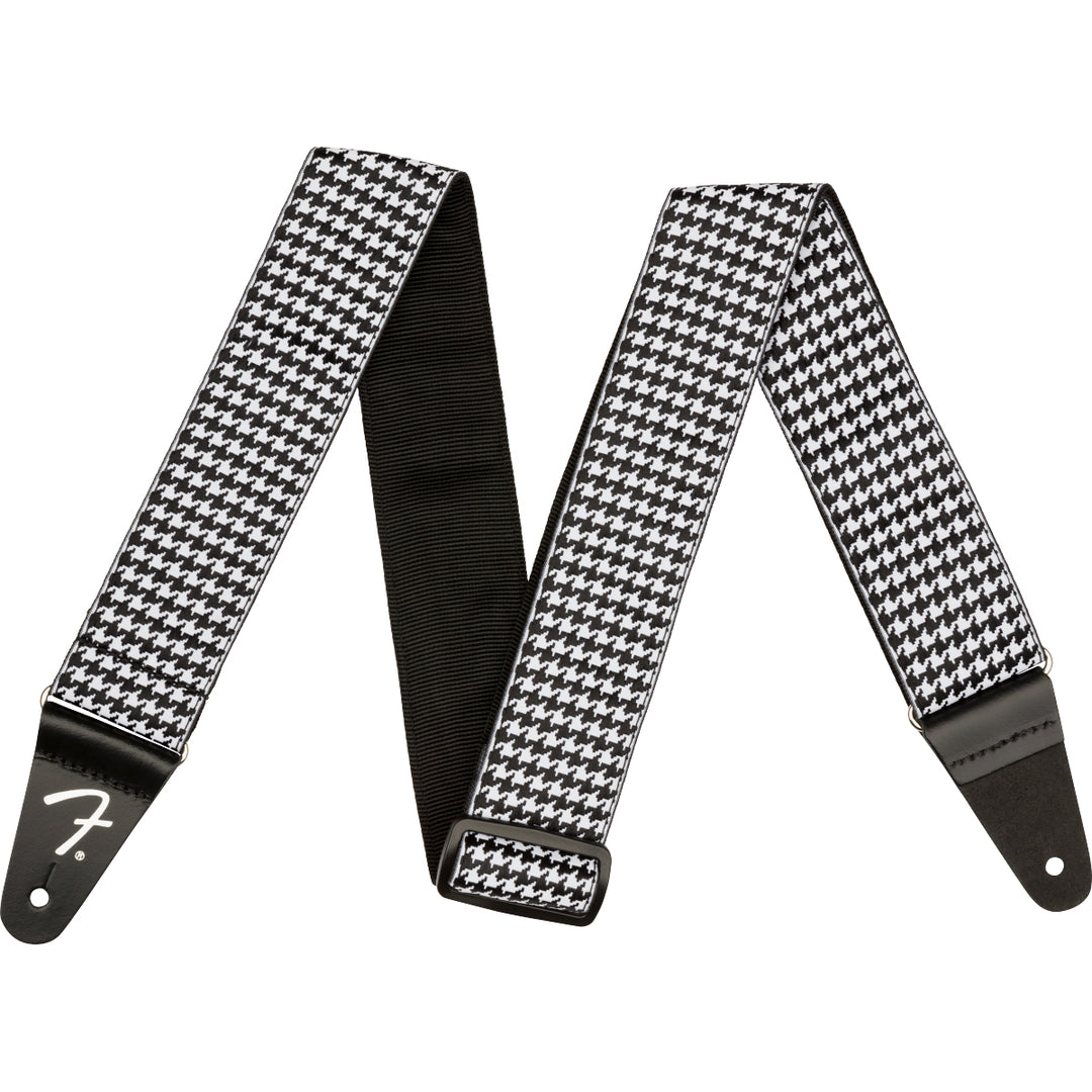 Fender Houndstooth 2 Guitar Strap - White