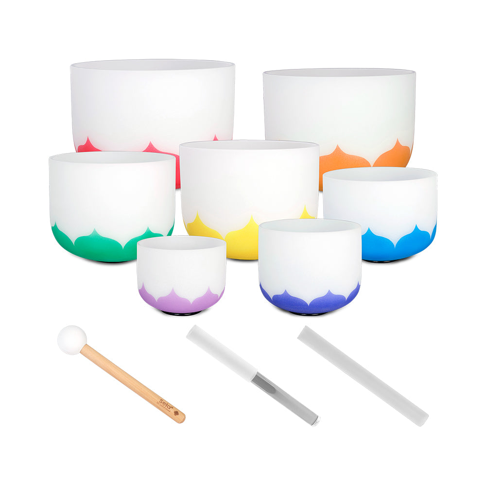 Sela SECLU-SET Crystal Singing Bowl Set Lotus 432Hz (7pcs)