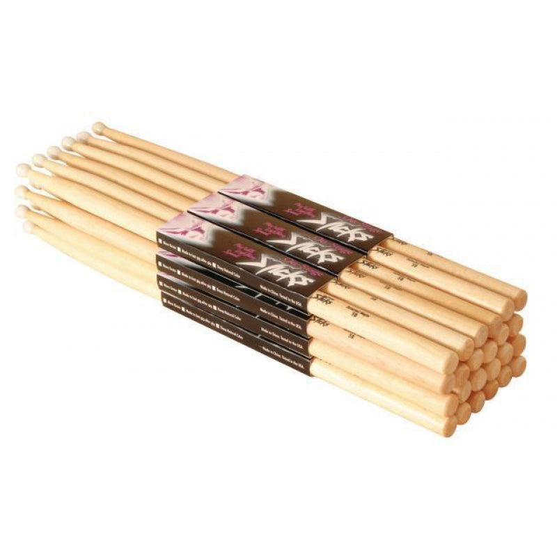 On-Stage MW2B Maple Drum Sticks 2B Wood Tip (12-Pairs)