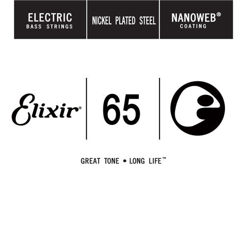 Elixir 15365 Electric Bass Strings Nanoweb Coated .065