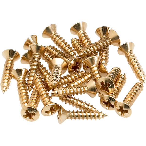 Fender Pickguard - Control Plate Mounting Screws (24) - Gold