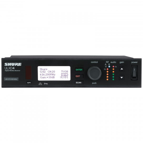 Shure ULXD4-V50 Single-Channel VHF Digital Wireless Receiver 174 to 216 MHz