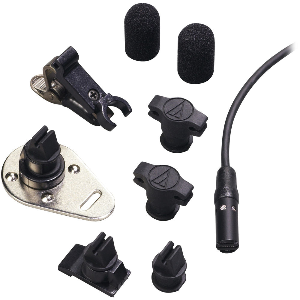 Audio-Technica AT898 Subminiature Cardioid Condenser Lavalier Microphone - Battery / Phantom Power