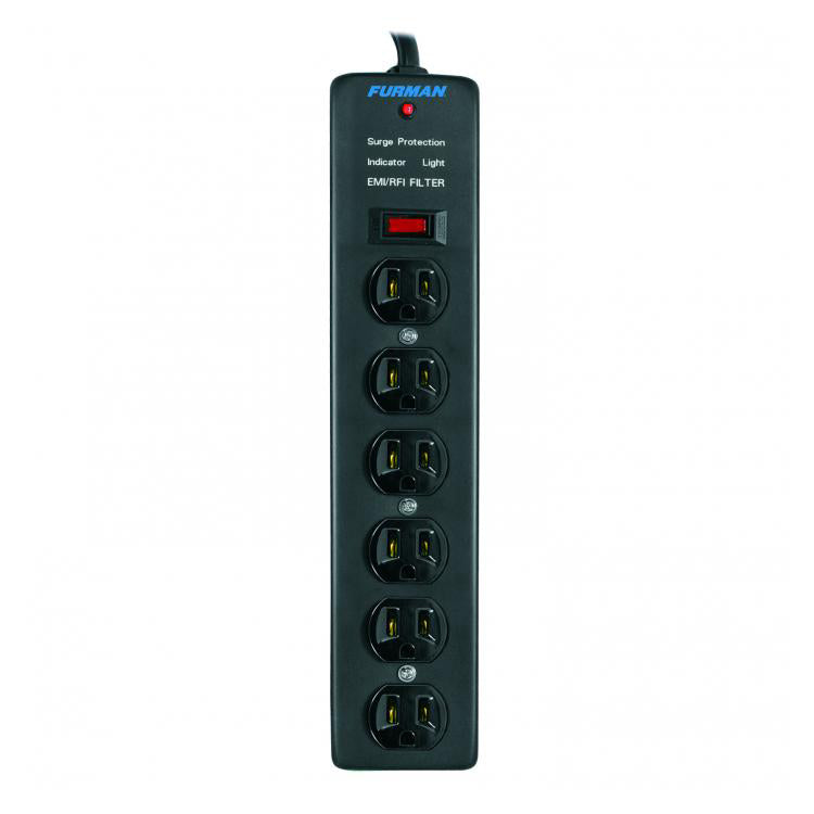 Furman SS-6-FUR Surge Suppressor w/6 Outlets & 1Ã—6 Configuration
