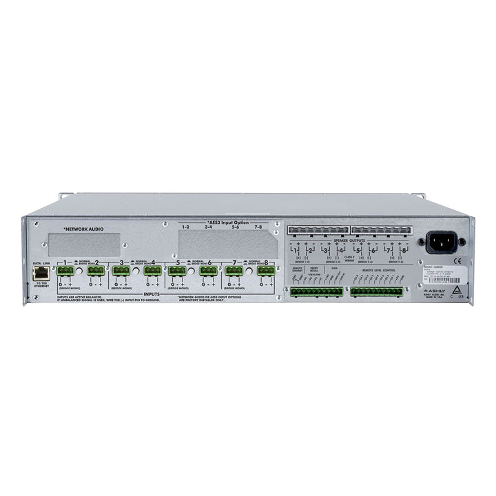 Ashly ne8250peD 8 Channel Amplifier plus OP Dante Option Card