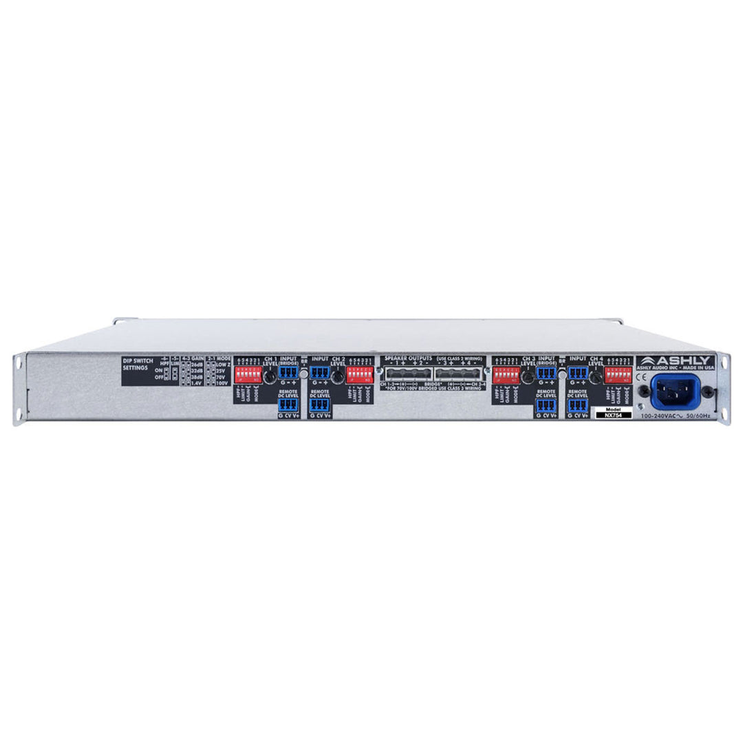 Ashly nX Series 4-Channel Multi-Mode Power Amplifier (75W)