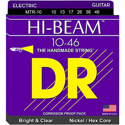 DR Strings MTR-10 (Medium) - HI-BEAM Nickel Plated Electric: 10, 13, 17, 26, 36, 46