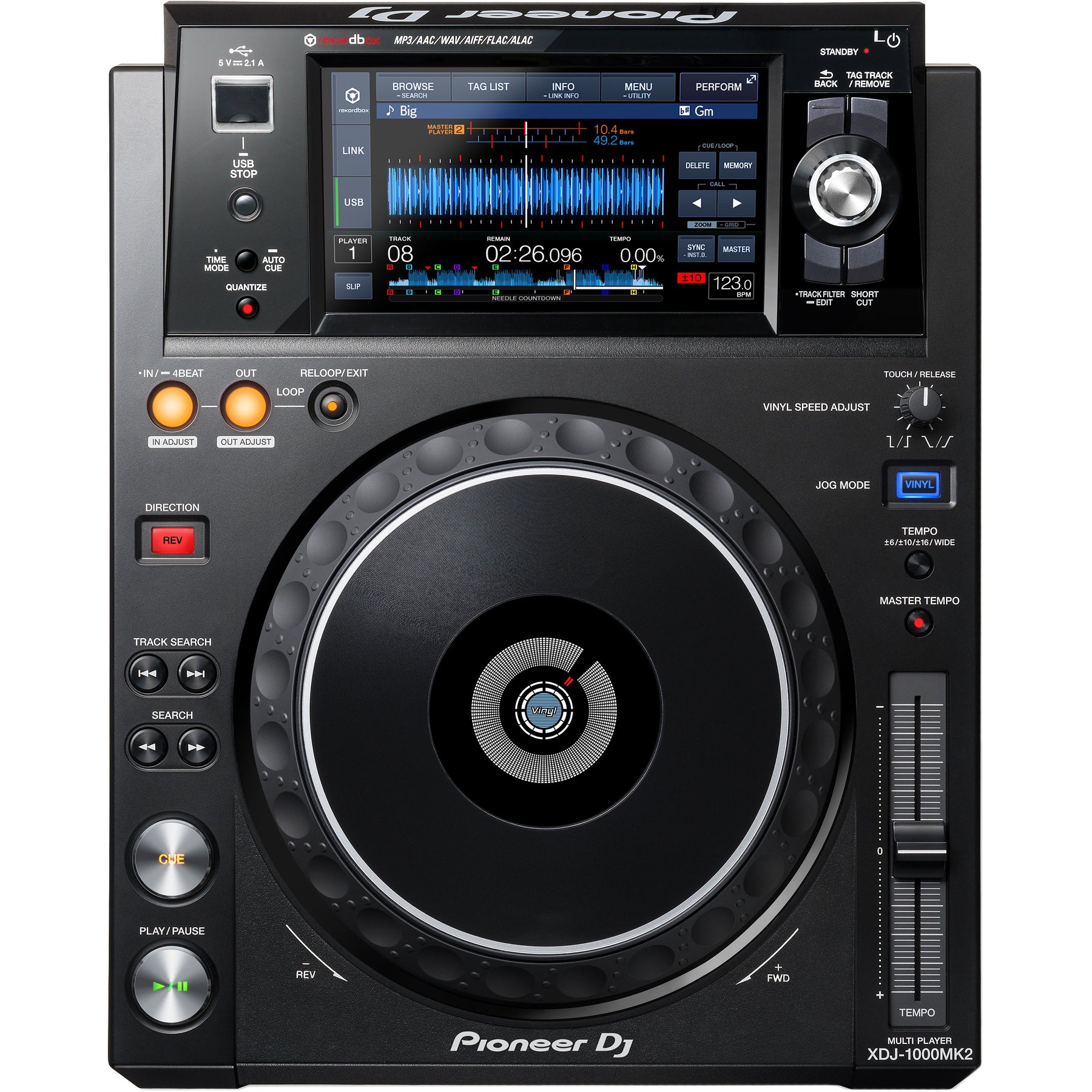 Pioneer XDJ-1000 MK2 Digital Deck Media Controller for rekordbox 