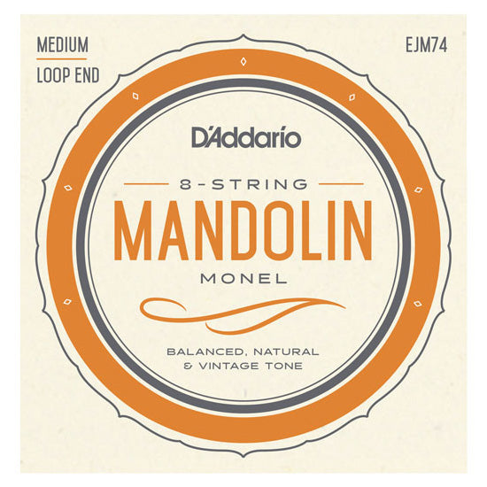 D'Addario EJM74 - SET MANDOLIN MONEL MED