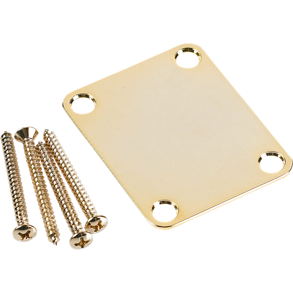 Fender 4-Bolt Vintage-Style Neck Plate (No Logo) - Gold