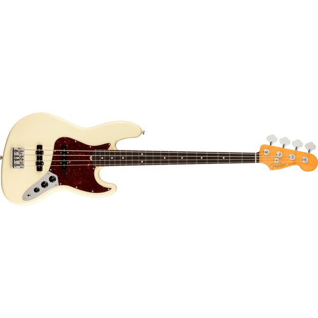 Fender American Professional II Jazz Bass Rosewood Fingerboard Electric Bass Guitar - Olympic White