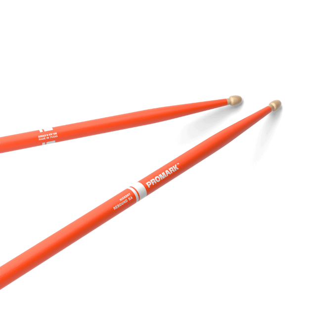 Promark RBH565AW-ORANGE-Promark Rebound 5A Acorn Tip Orange Drumsticks